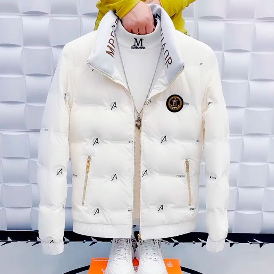 品牌断码冬季羽绒服男士外套立领亮面轻薄短款保暖潮流修身帅气夹