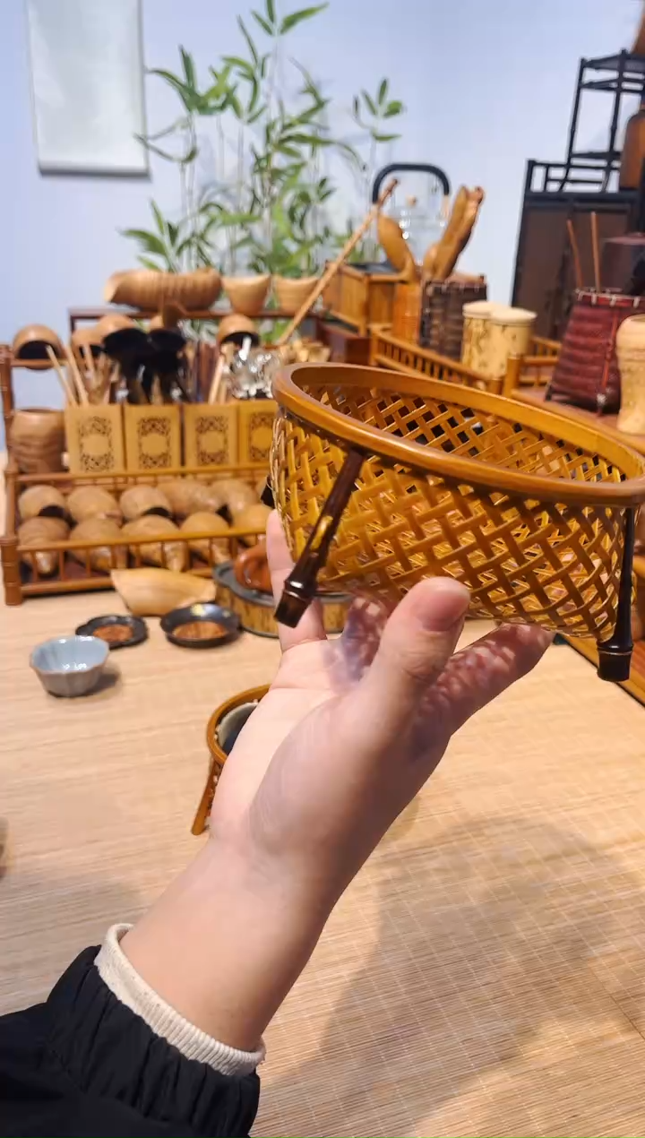 【闪购商品】紫砂茶案紫竹竹筐