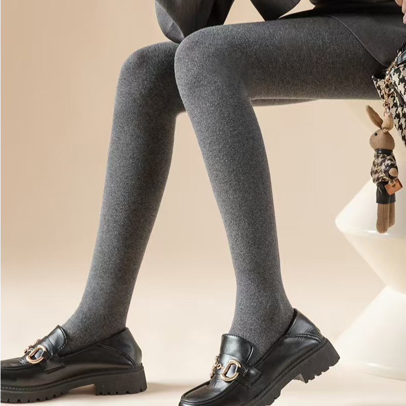 260克连脚深灰打底袜裤冬季保暖加厚显瘦平纹加绒女士连裤袜