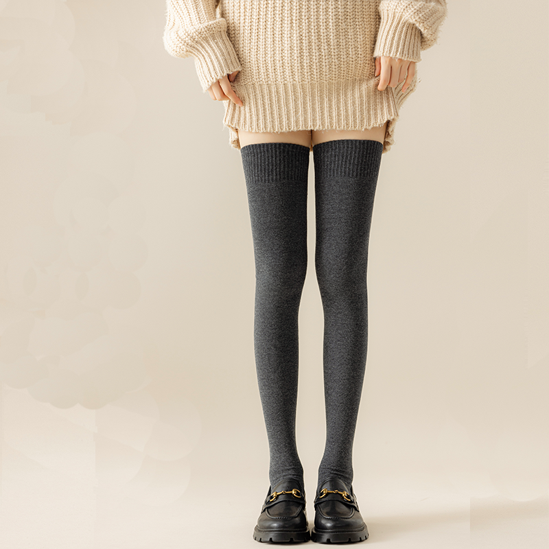大腿袜秋冬季加长过膝大腿根长袜子防滑微压保暖长袜吸汗透气棉袜