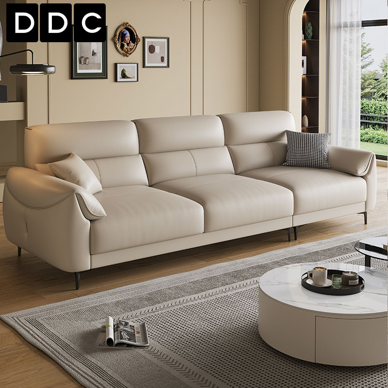 猫9022直排皮艺真皮沙发家用大小户型意式极简公寓头层牛皮沙发