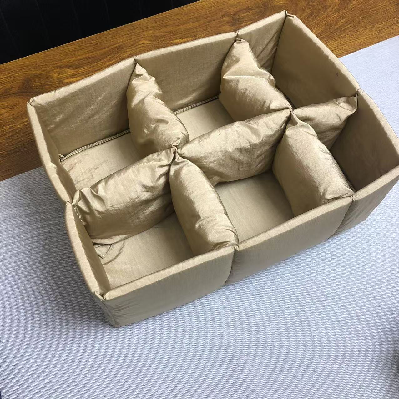 超大茶具收纳袋内胆 独立内胆 六格大内胆 带防震板