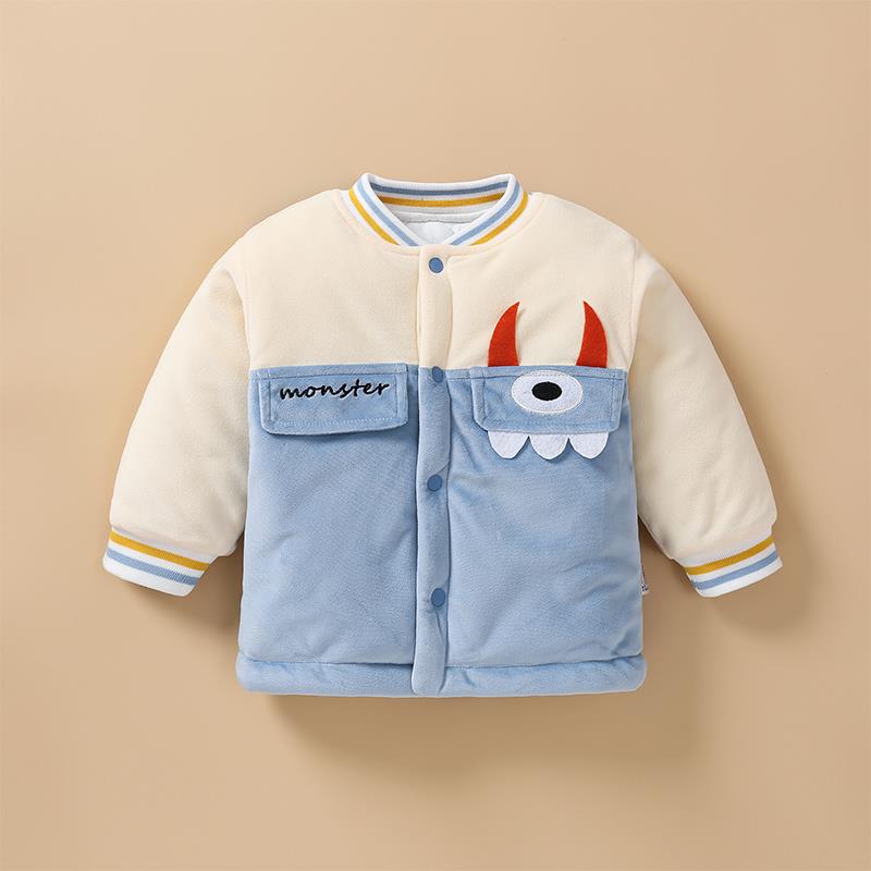 FAVMARTHA0-5岁宝宝冬天棉上衣绒布加厚夹棉冬款婴儿衣服小童外套