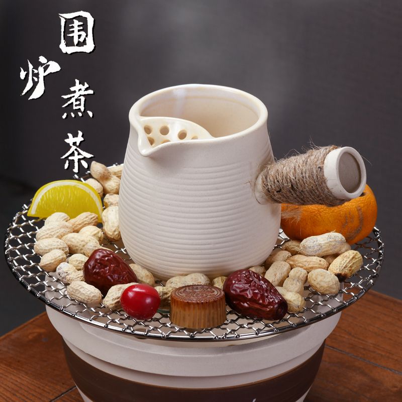 户外围炉煮茶罐罐烤奶茶壶煮茶壶家用户外烧烤炉煮茶器火炉套装