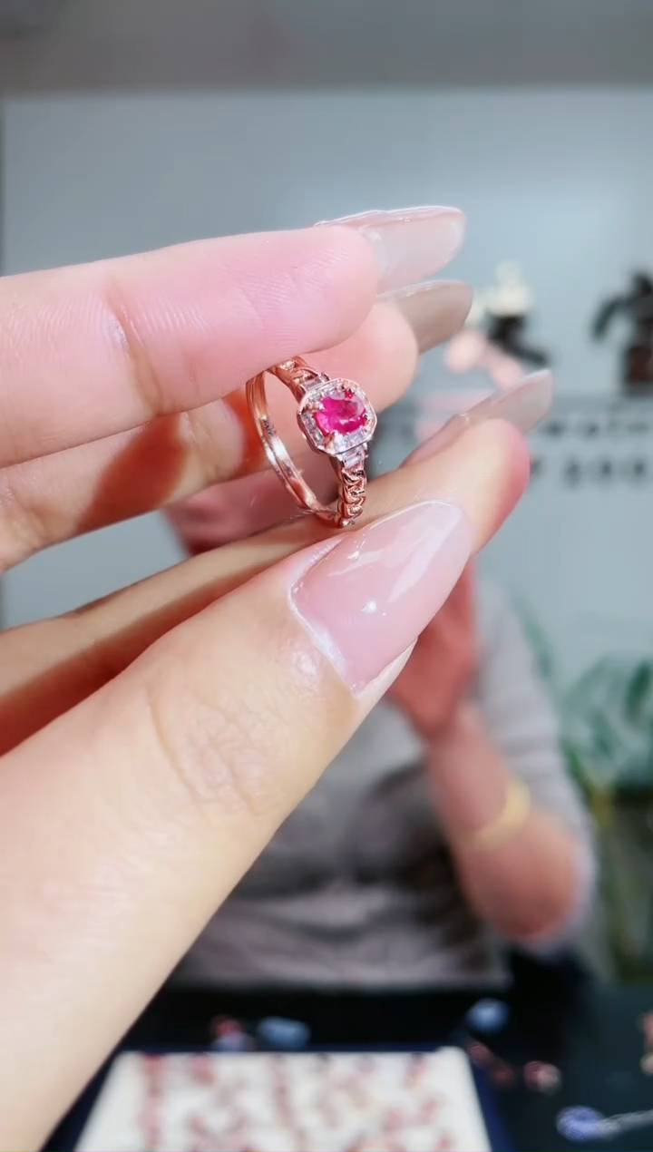 【闪购商品】红宝石戒指银S925镶嵌1
