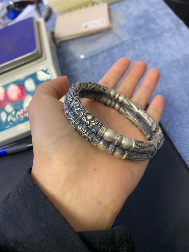 足银手镯 足银999（老九门双龙手镯）