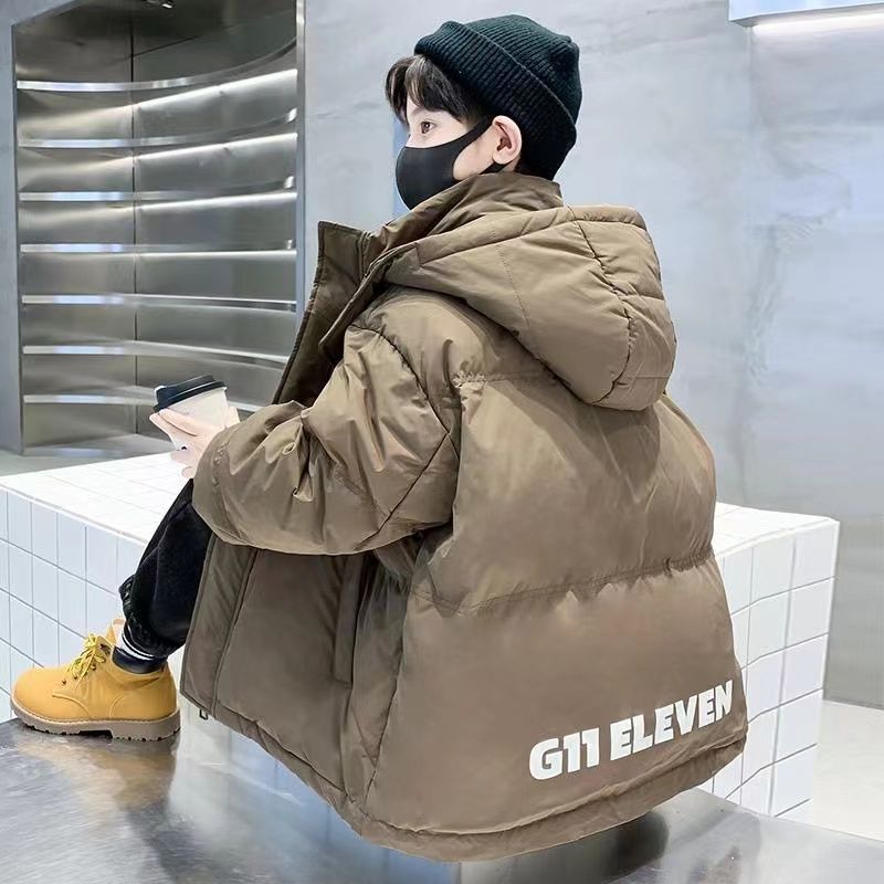 精品吧啦吧啦美拉德男童羽绒服冬季2023新款儿童冬装中大童男孩加