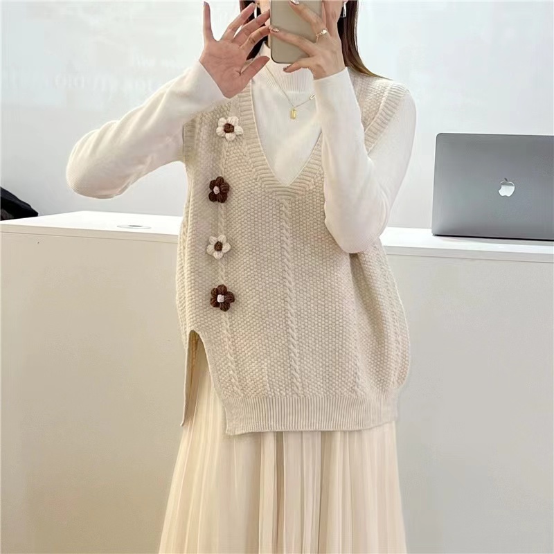 女装小香风马甲宽松针织时尚秋冬上衣显瘦百搭无袖外穿减龄马夹