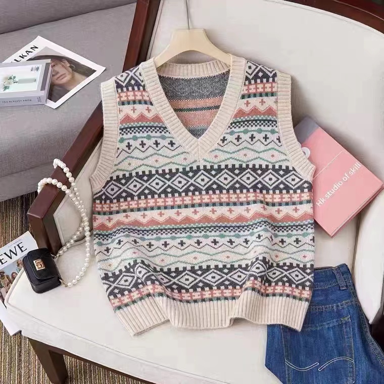 女装马甲针织时尚秋冬宽松马夹外穿休闲百搭马甲女款2025新款爆款