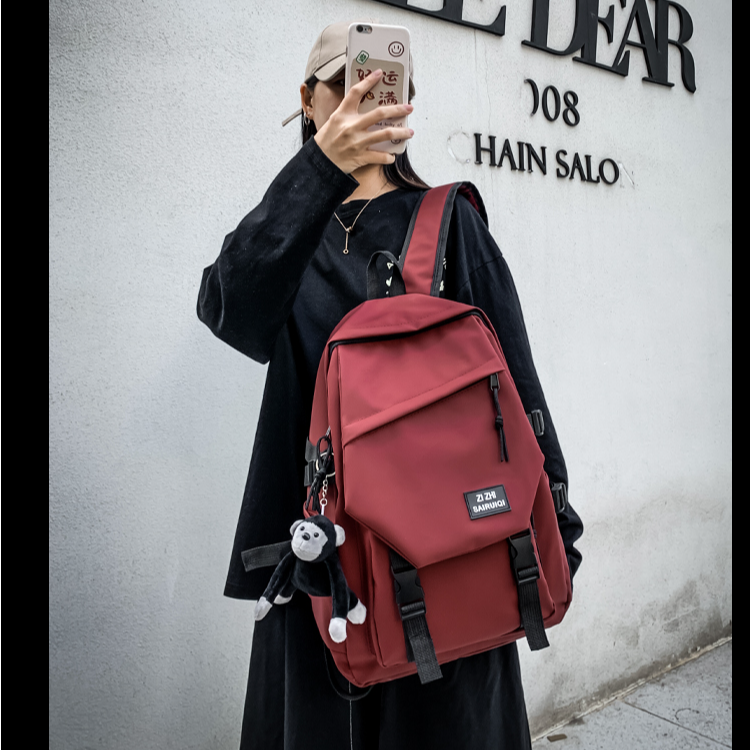 2024新款背包ins书包男韩版原宿ulzzang高中大学生潮流CP双肩包女