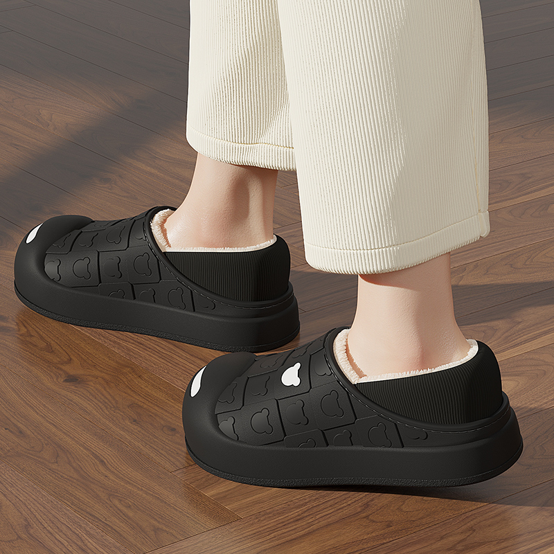 防水棉拖鞋女款冬季2023新款室内家居包跟防滑保暖可外穿加绒棉鞋