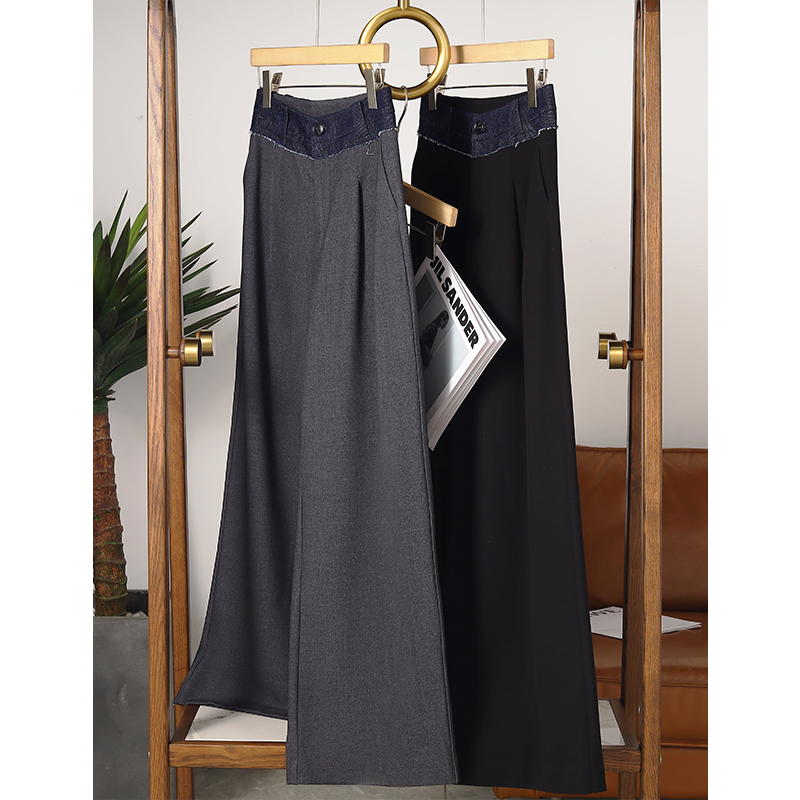 【古琦推荐】阔腿休闲裤2024秋季新款百搭有格调休闲款直筒裤29720