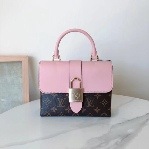 99新 LouisVuitton/路易威登 粉锁头包 /粉色包/单肩包（D店）