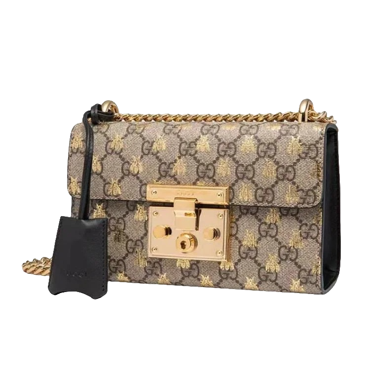 99新 GUCCI/古驰 月光宝盒蜜蜂烫金单肩包斜挎包（D店）