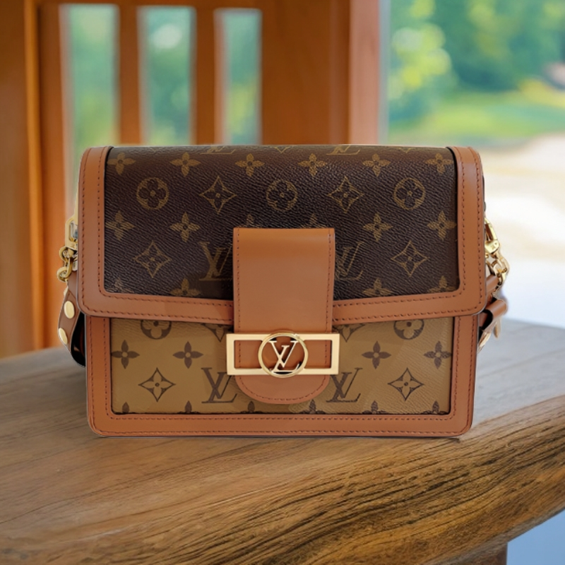 99新 LouisVuitton/路易威登 达芙妮中号芯片斜挎包单肩包（D店）