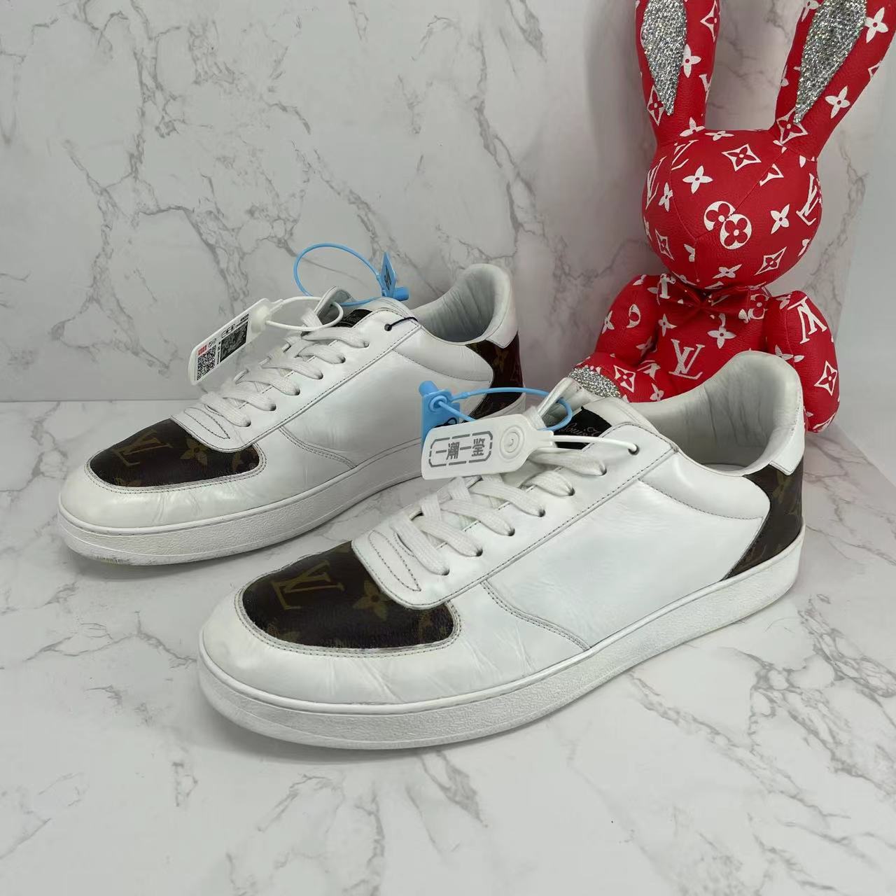【聚星折扣】LouisVuitton/路易威登男士白色老花休闲时尚板鞋43码