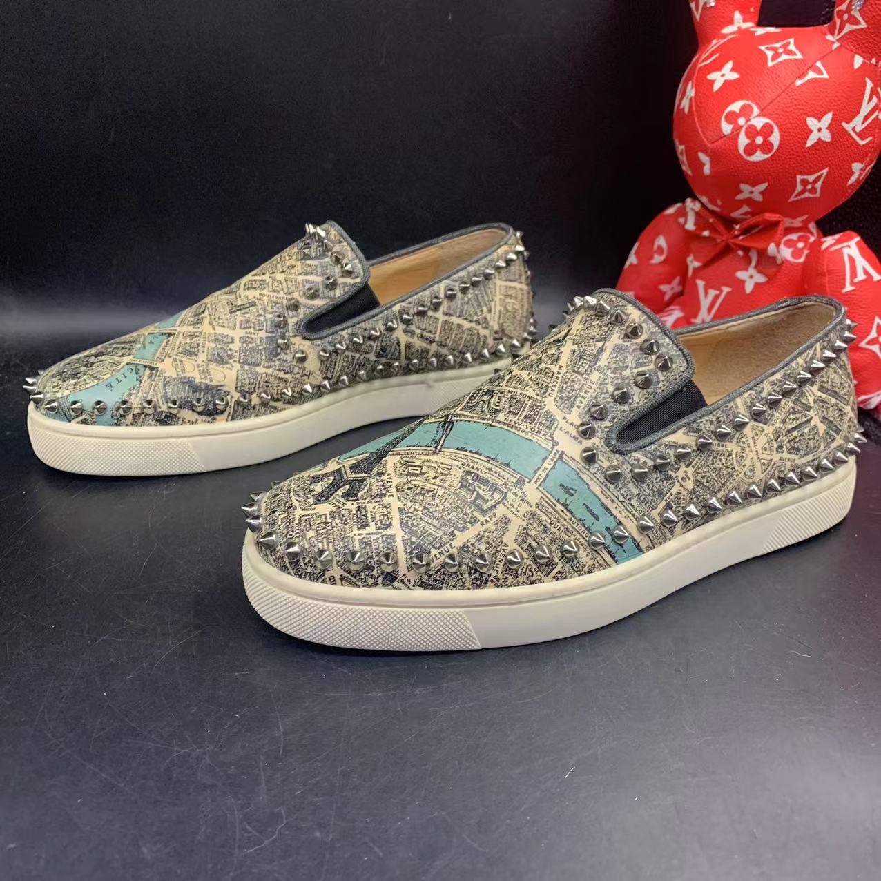 【聚星福利】Christian Louboutin/路铂廷男一脚蹬板鞋39欧码yj001