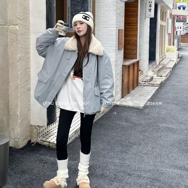 加绒工装派克服欧洲站2025秋冬新款时尚休闲冲锋衣百搭宽松外套女