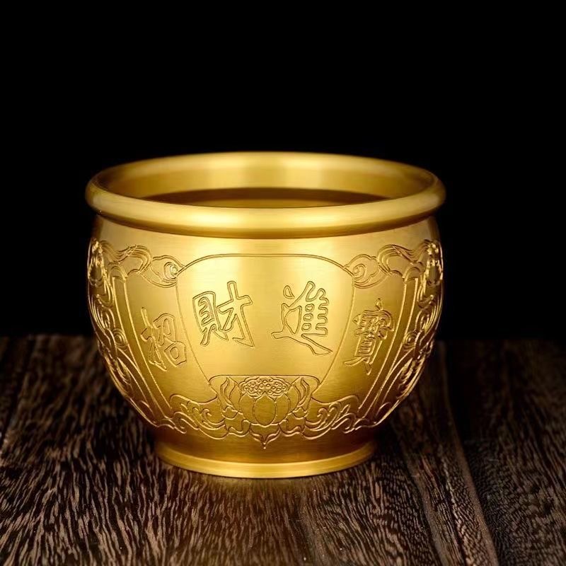 黄铜米缸家居摆件