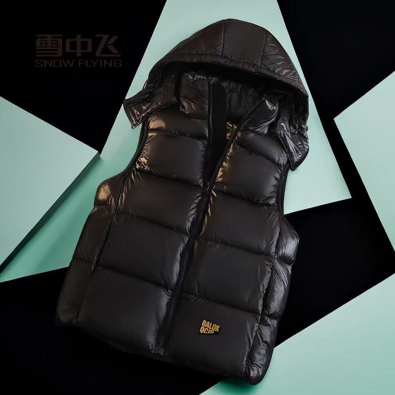 雪中飞羽绒服羽绒服黑金马甲男冬季加厚防寒无儿童女童保暖秋冬洋