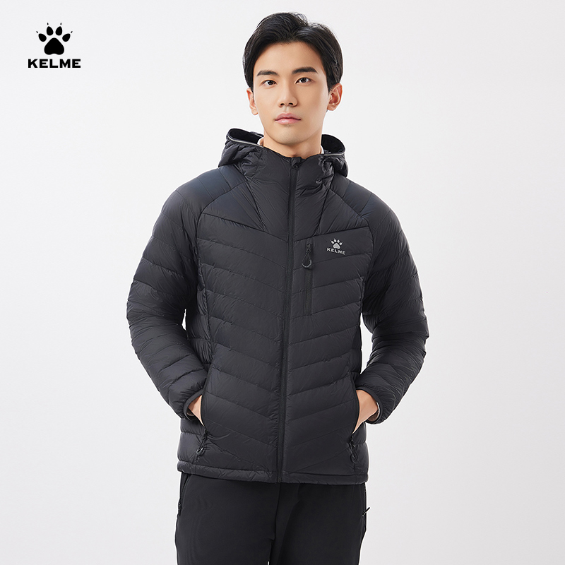 卡尔美25新款短款羽绒服保暖秋冬男女连帽轻薄冬季防风加厚XY