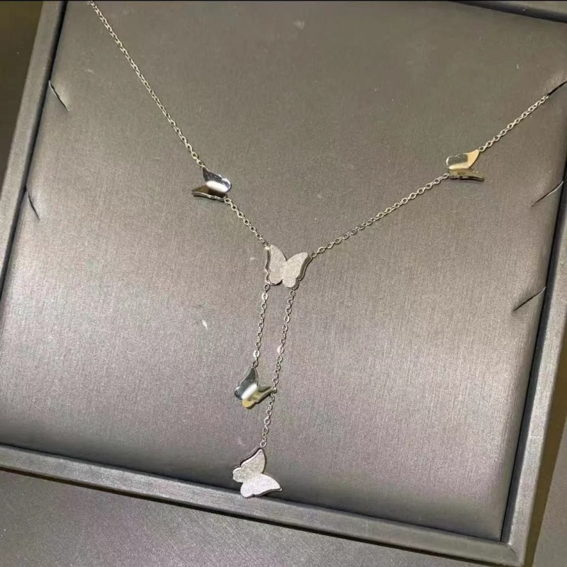 钛钢项链 D074 百搭轻奢坠链饰品小众设计师款气质经典时尚项链