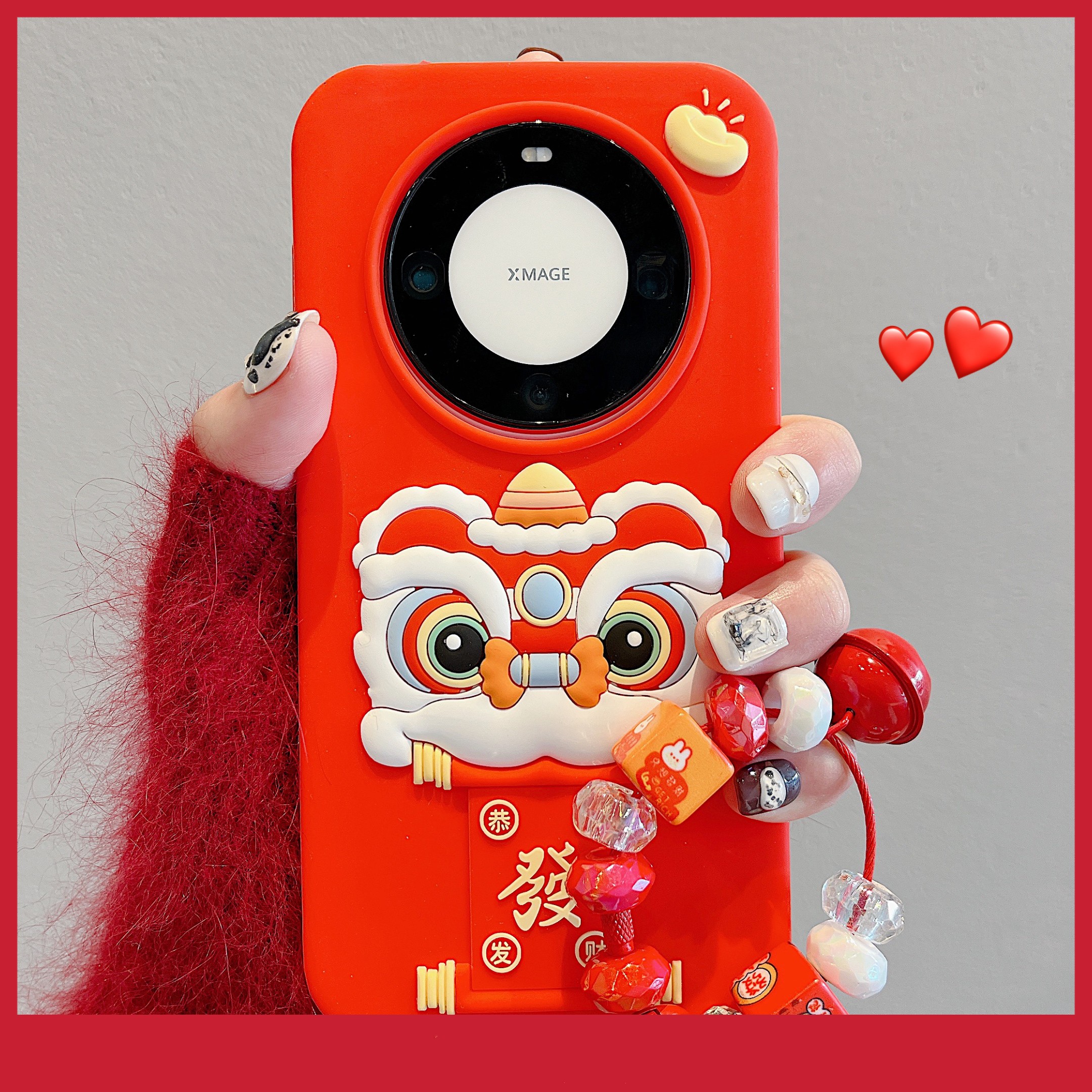 龙年发财华为mate60pro手机壳mate50立体mate40/30硅胶女款保护套