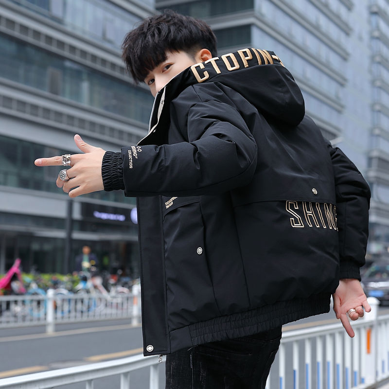 波司豋男士外套冬季2022新款棉衣男加厚保暖韩版短款连帽加厚羽绒