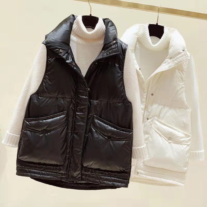 波司豋羽绒服马甲女2022反季新款韩版宽松短款外穿百搭立领马夹背