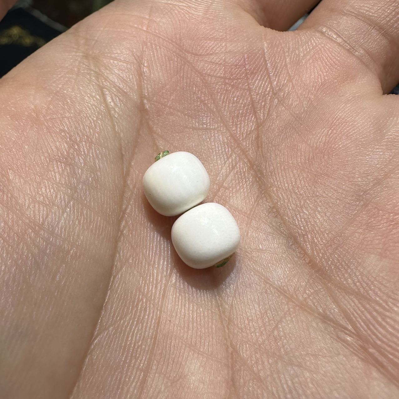 【阿钰推荐】 LY56892-猛犸牙老型芯对珠配饰-尺寸7+mm-