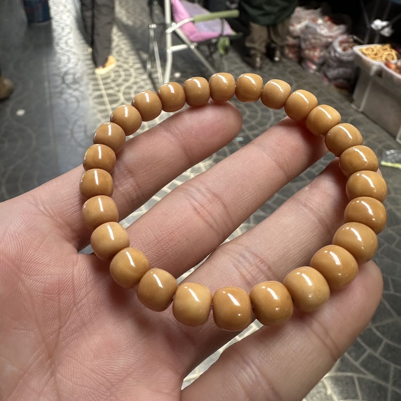 【阿钰推荐】LY67601-龙脊老型玉化单圈手串-尺寸8+mm-8+mm