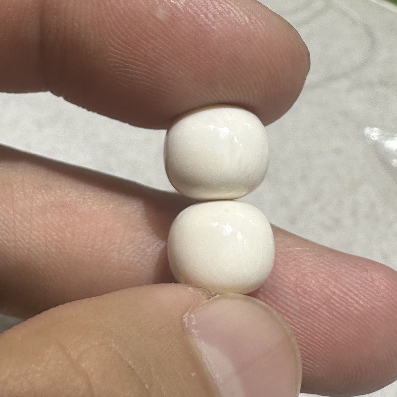 【阿钰推荐】 LY77372-猛犸牙老型芯对珠配饰-尺寸9+mm-