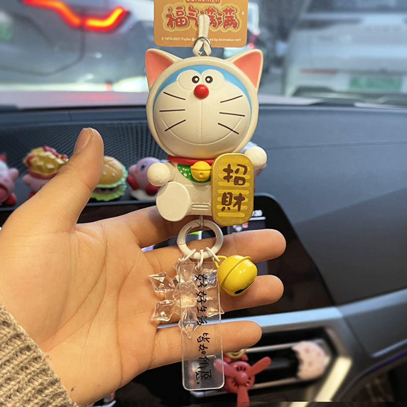 Diy原创正版哆啦A梦车挂手工新年祝语潮流潮玩手办玩具