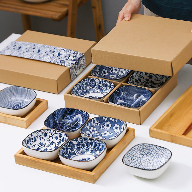 日式餐具酱料碟小吃碟调味碟家用陶瓷醋碟酱料碟酱油碟子套装组合