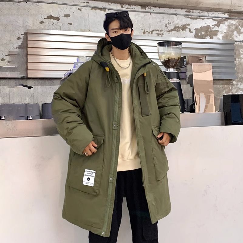男款羽绒服中长款羽绒服男冬季新款美式休闲大码潮牌ins加厚学生