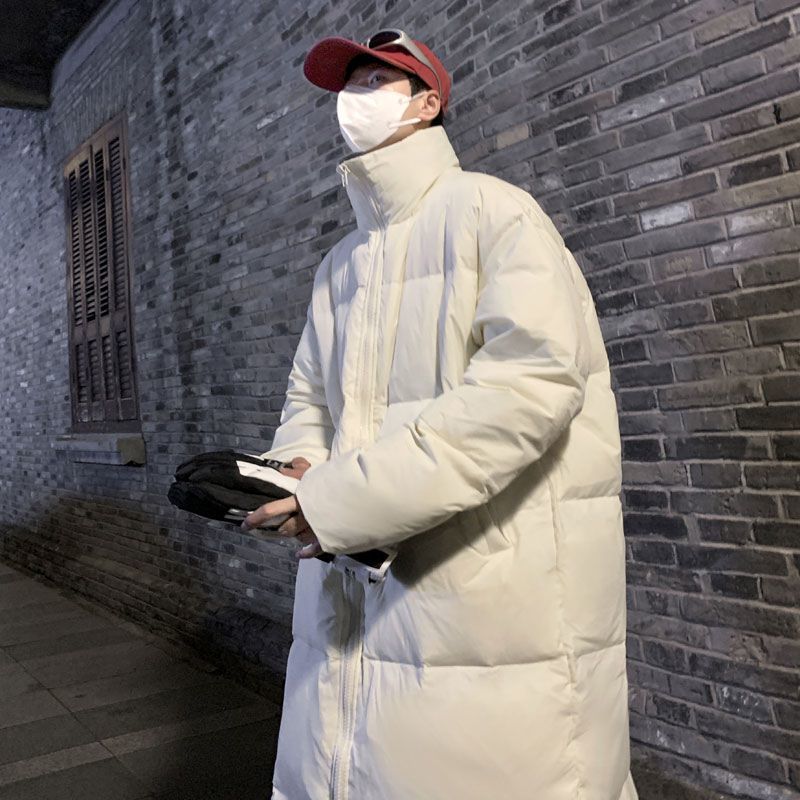 男士羽绒服2023冬季新款长款加厚羽绒衣日系复古潮牌痞帅青少年外