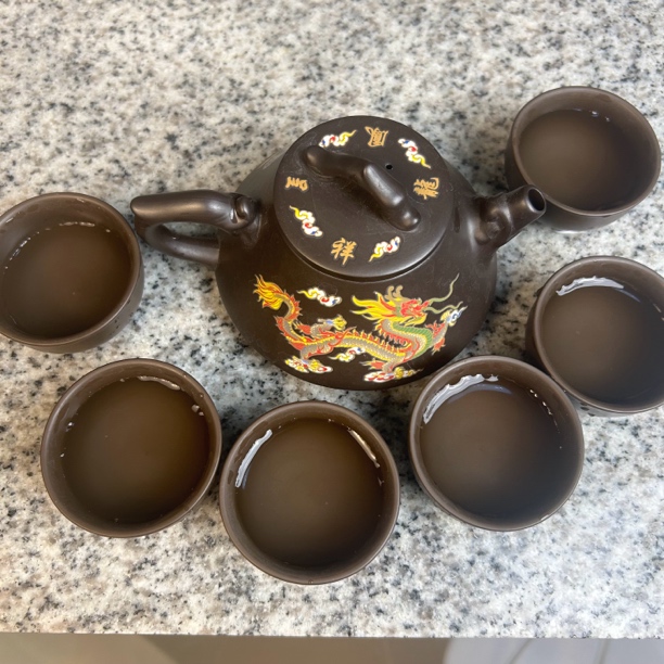 石瓢龙凤一壶六杯