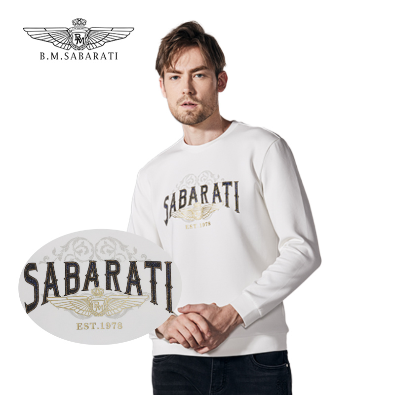 B.M.SABARATI专柜秋冬新品男装成熟潮流卫衣外套T