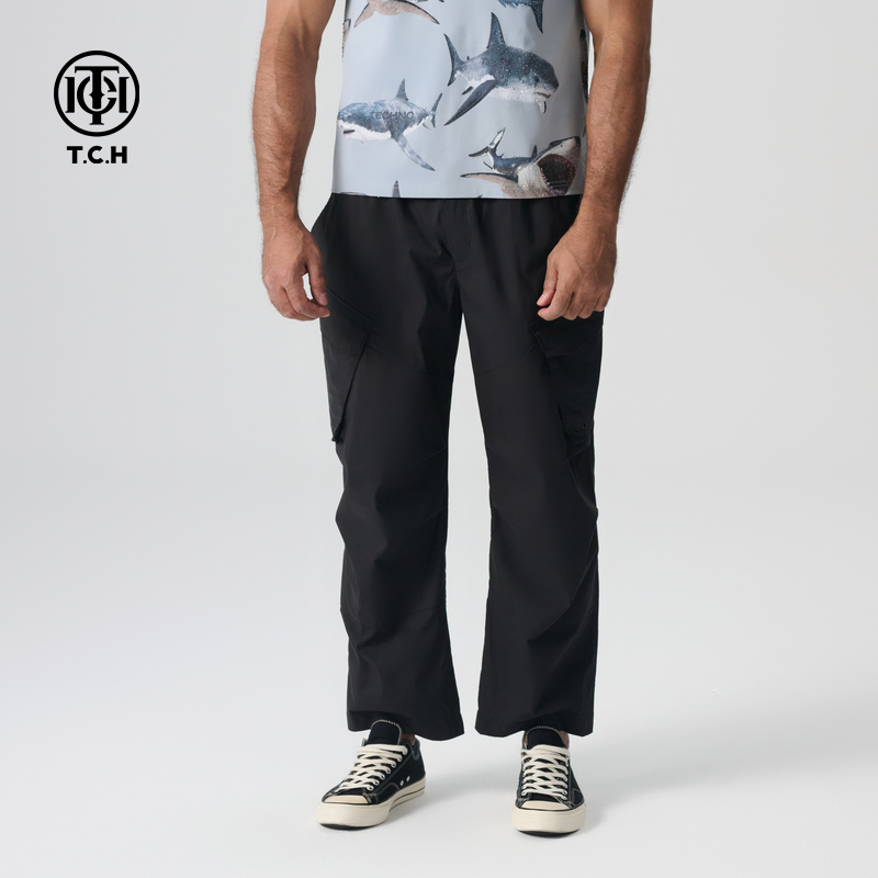 T.C.H/轻奢2025夏季新款烫钻时尚百搭工装裤长裤T72A206026