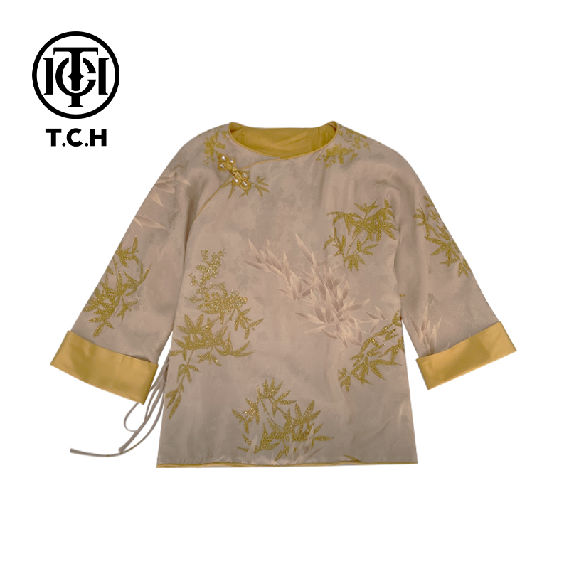 轻奢-T.C.H24春夏新款时髦重工烫钻国风外套T72B27E8051