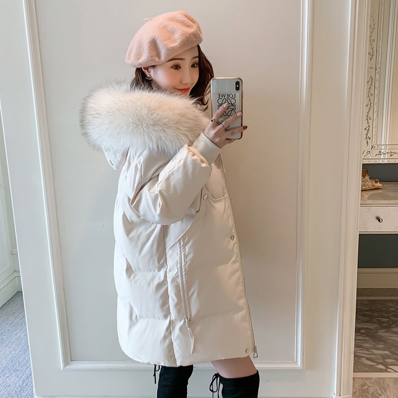羽绒衣羽绒衣羽绒棉服女中长款2022年新款冬季爆款修身小个子加厚
