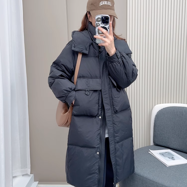 羽绒衣羽绒棉服女长款过膝2024新款秋冬洋气韩版宽松连帽加厚棉衣