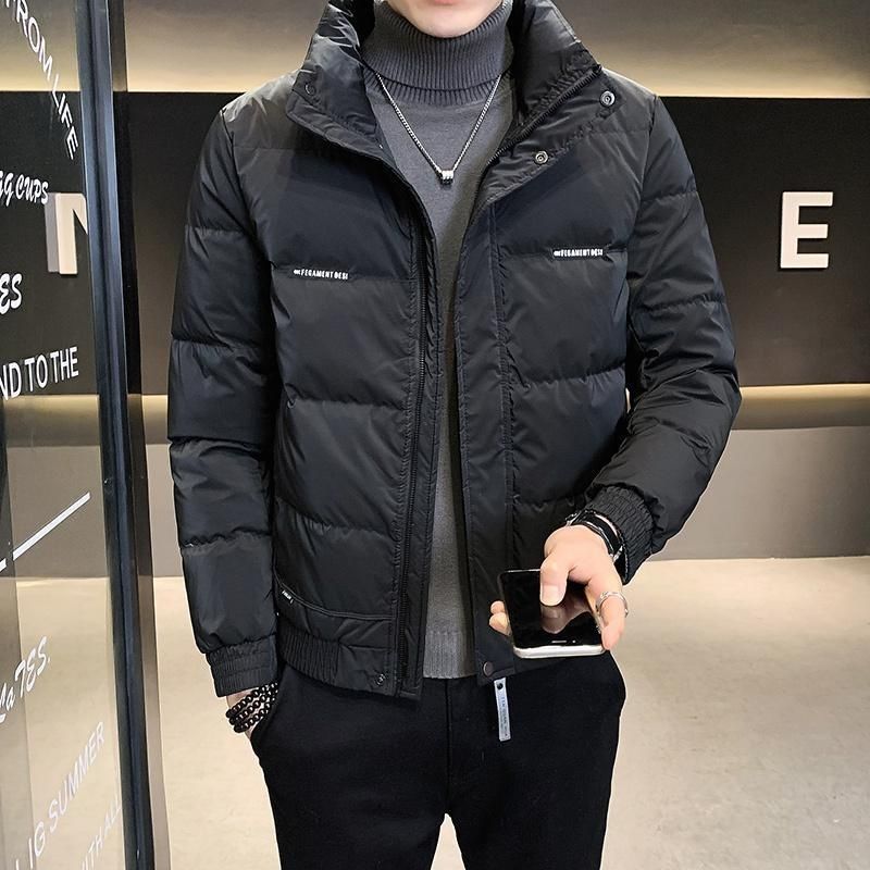 羽绒衣男士外套短款痞帅冬季轻薄潮牌保暖2024年新款潮流修身纯色