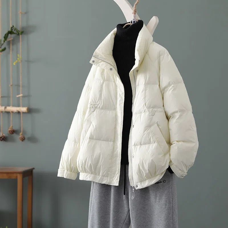 羽绒衣羽绒棉服女短款2024冬季新款小个子加厚保暖立领百搭时尚