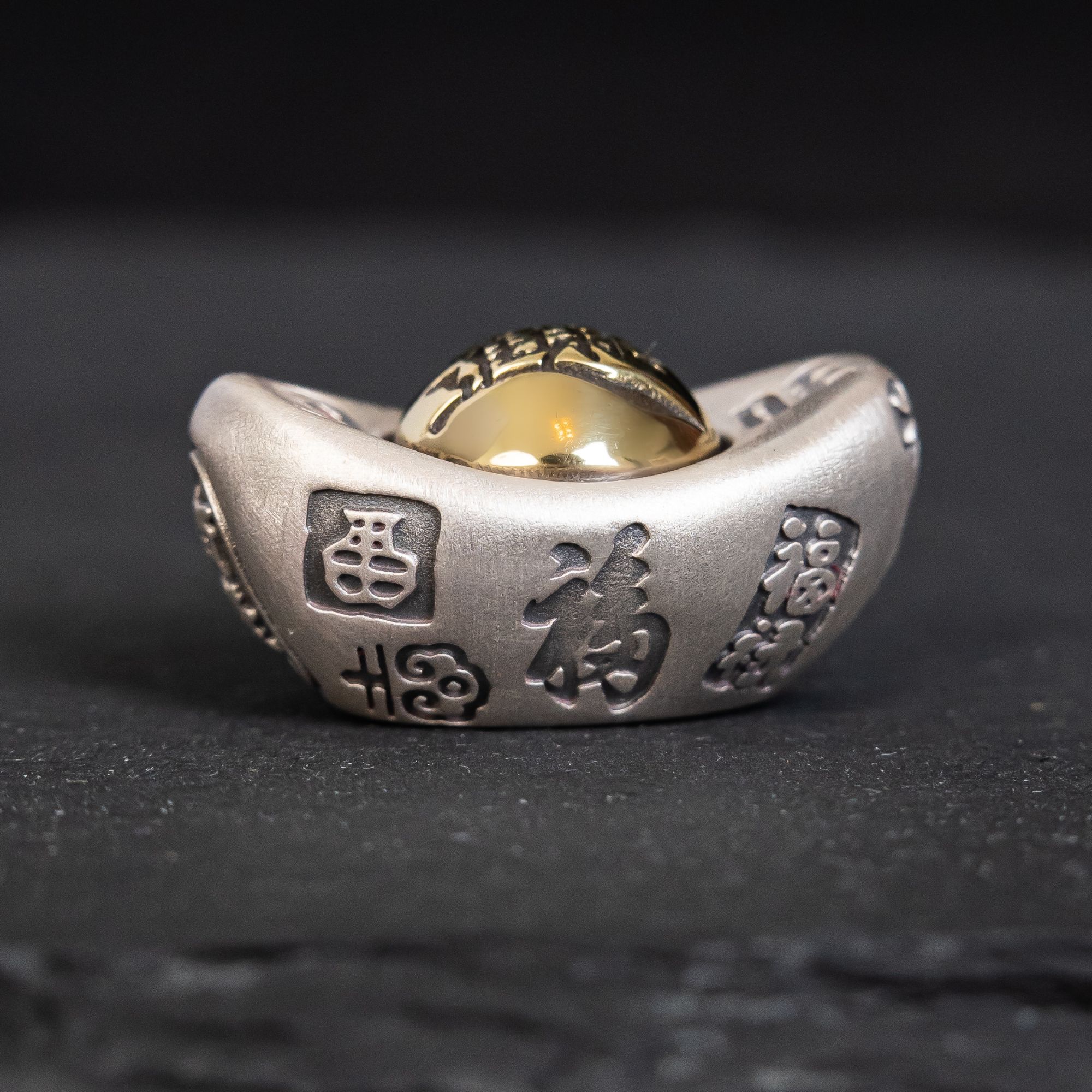 足银银制品 《元宝》足银999纯手工银饰家居摆件复古