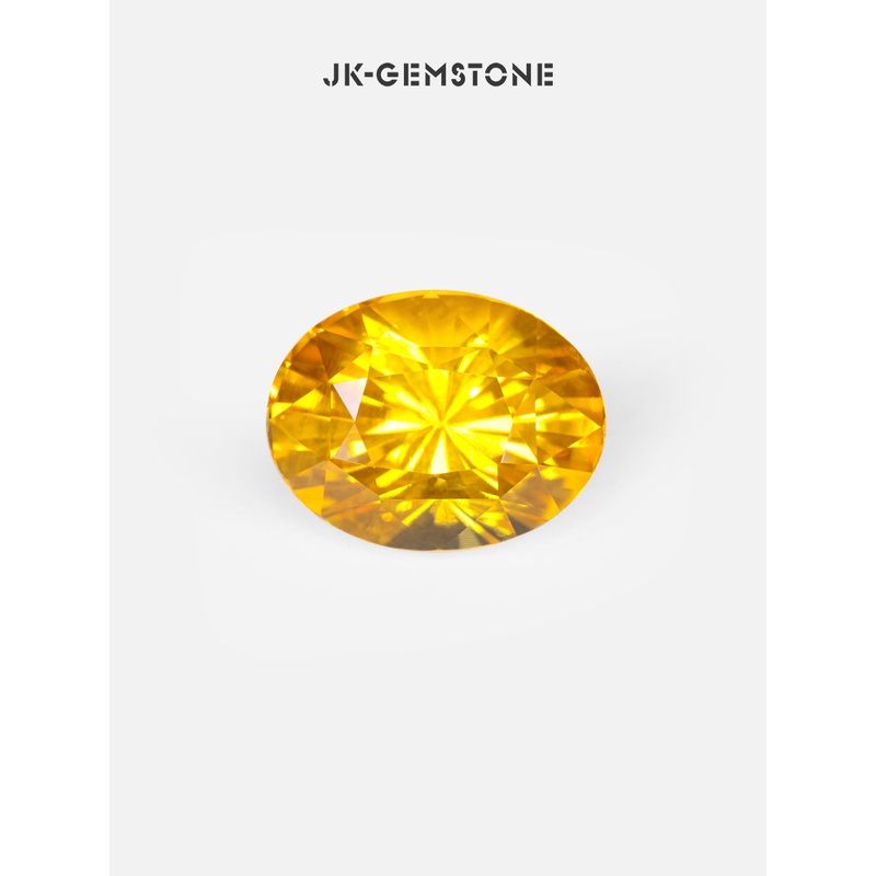 5.12ct传统加热黄色蓝宝石裸石JBH1607