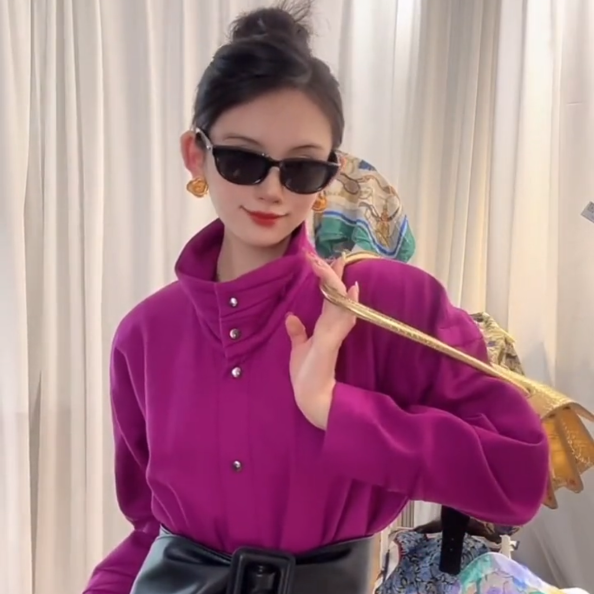 （阿脸vintage） 日式中古西装vintage小香风外套连衣裙