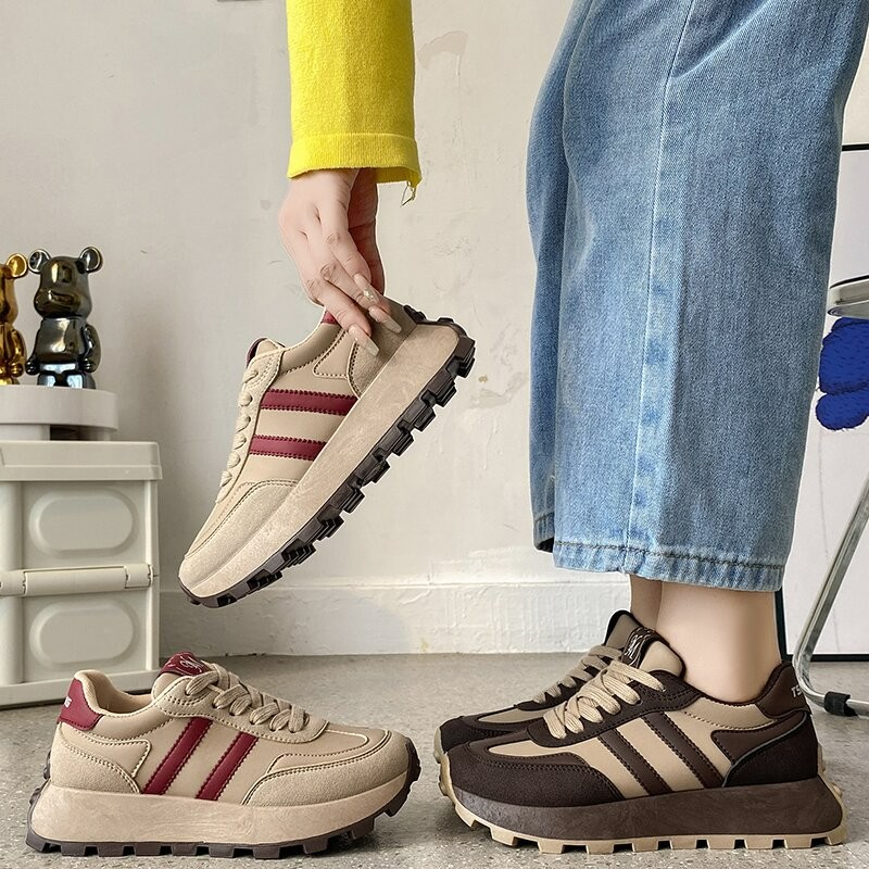 鞋子女鞋时尚百搭复古厚底阿甘鞋网红软底潮鞋百搭ins韩版