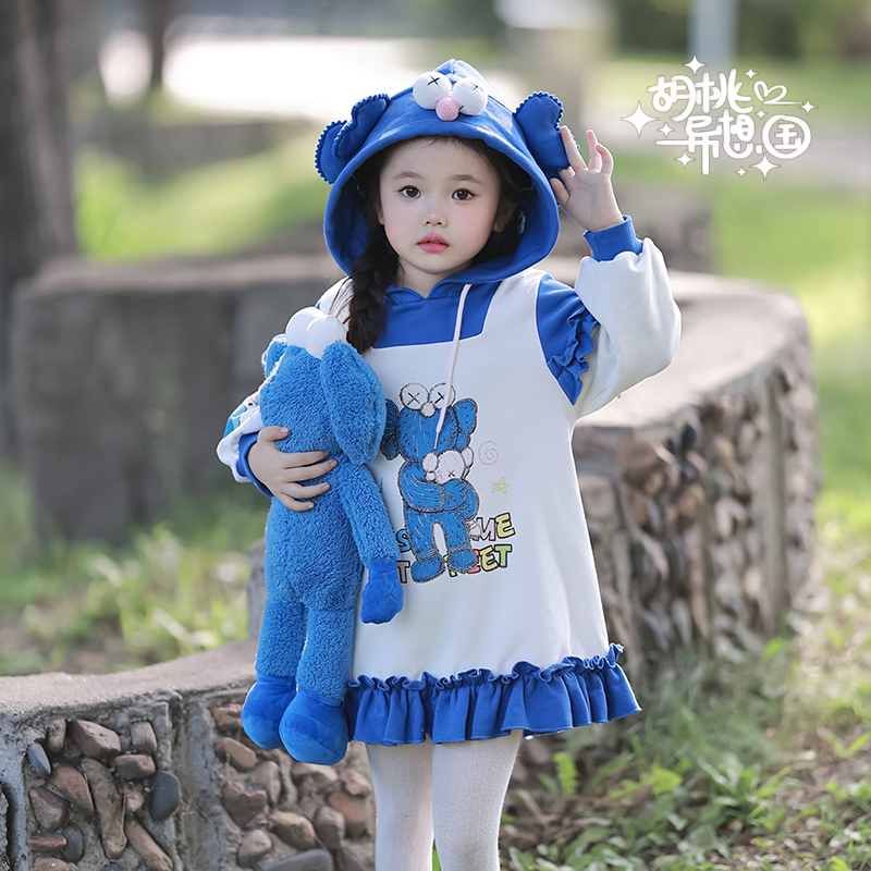 【年中秋冬款清仓】包含微瑕  芝麻街蓝色卫衣裙