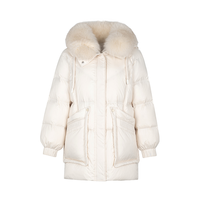 【媛媛女王专享】商场同款新品泡芙感中长款鹅绒服N0912A34896